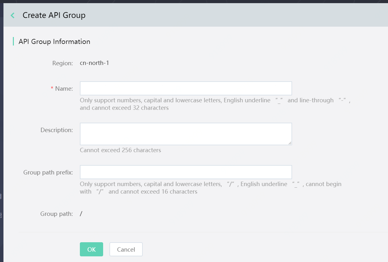 Create An Api Group Api Group Management Operation Guide Api Gateway Docs Support Jd Cloud Al