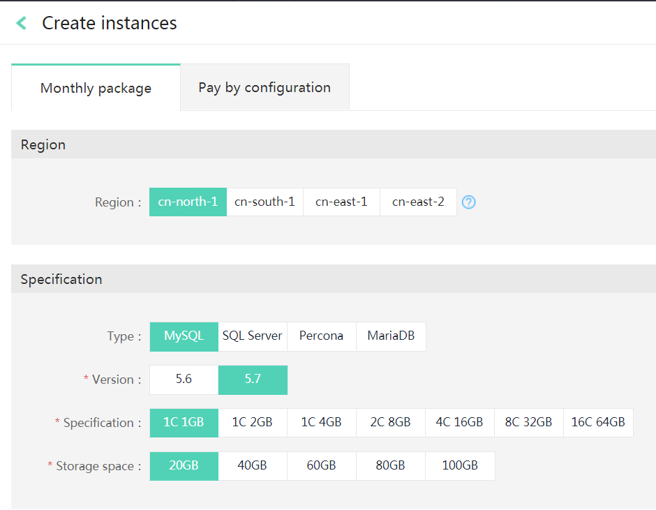Create Instance 1